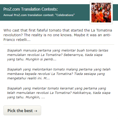 Click here vote for the best translations